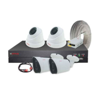 CP Plus 2.4MP 2 Dome & 2 Bullet HD Camera, 4 Channel DVR Kit